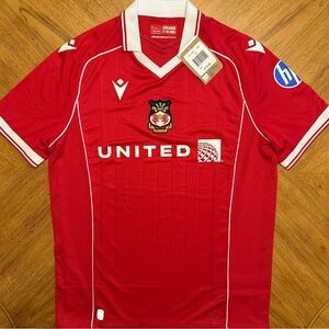 MACRON Wrexham AFC Wales 2025 2026 Home Football Soccer Shirt Jersey Men’s XL